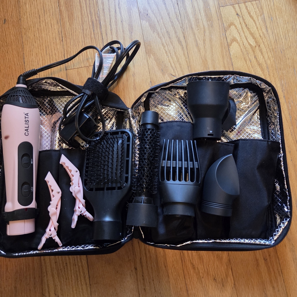 Calista Pink and Black Hair Styling Set